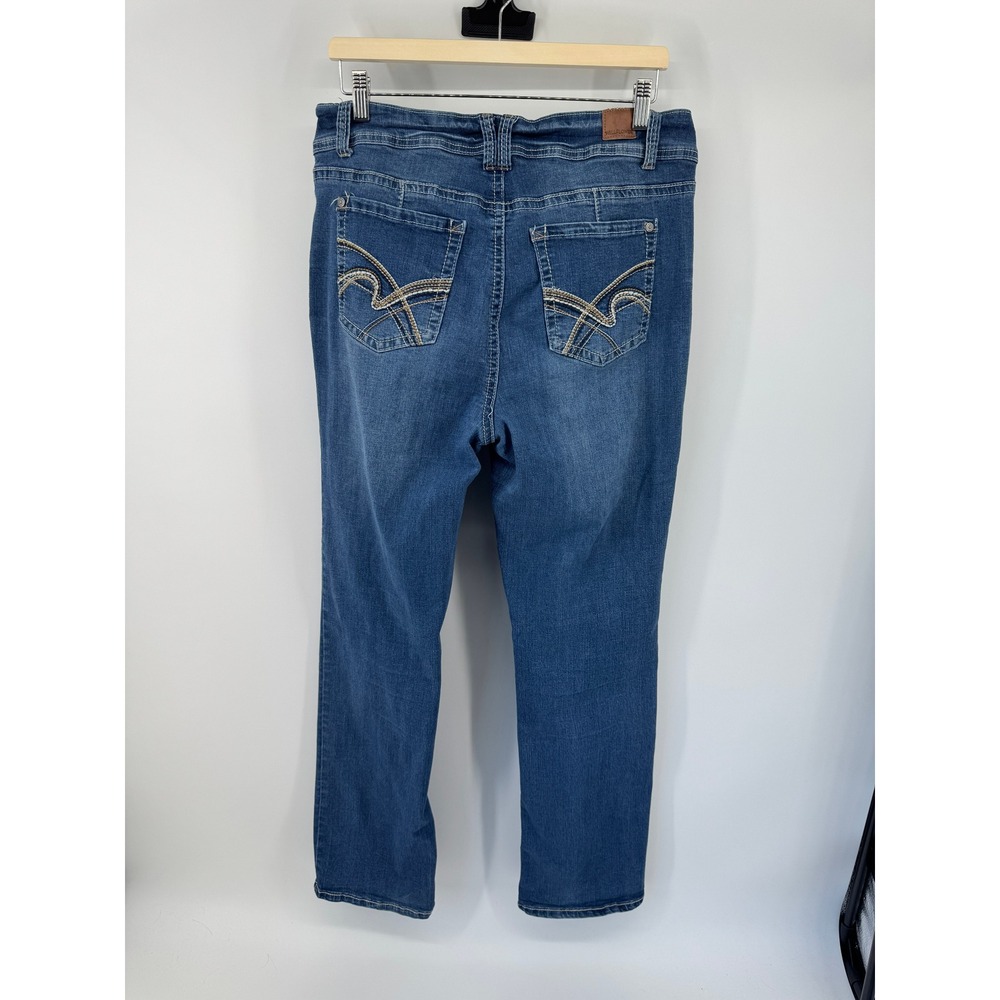 WallFlower Luscious‎ Curvy Bootcut Jeans Medium Wash Blue Denim 16 Plus Long - Picture 3 of 6